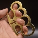 Cross shape outdoor self-defense brass knuckles EDC pocket tool,schlagring
