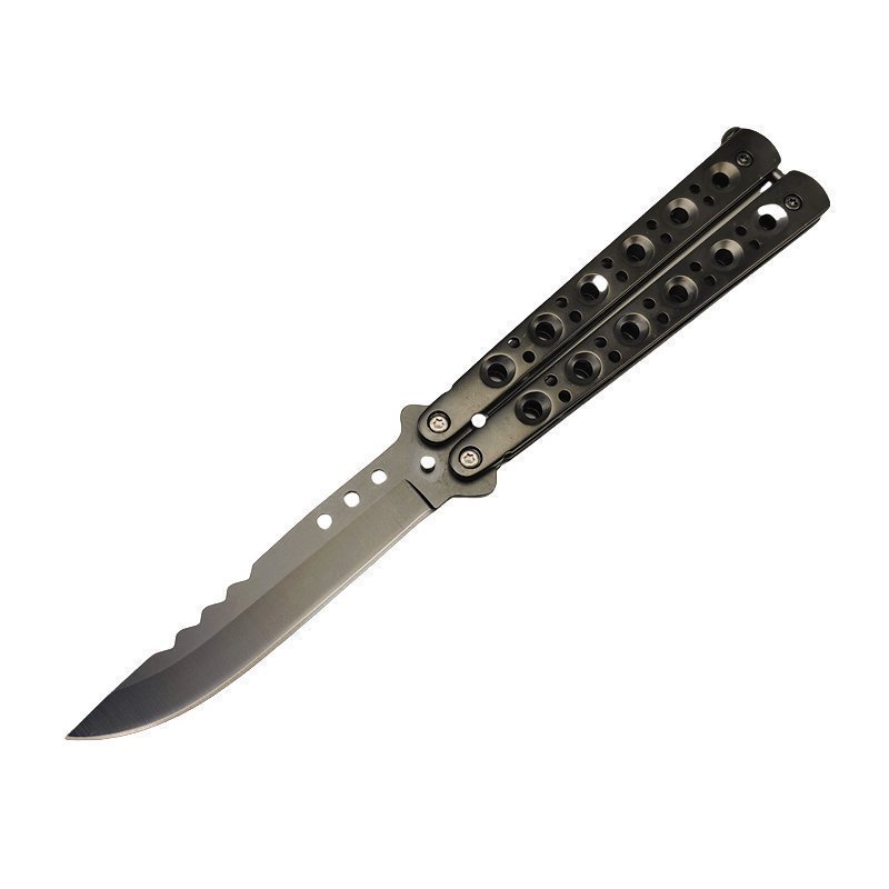 a27e3eb33f7120cb6653a92ec9142ed-1.jpg Balisong Messer Schwarz,Butterfly messer – Bild 1