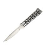 Hochwertiges Helix Butterfly Balisong Messer Silber,Butterfly messer
